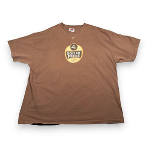 Vintage Purdue Boilermakers Shirt Adult 2XL XXL Brown Nike Team Pride Y2K